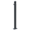 Ornamental bollard | Series 475B | � 76 mm | stationary, to be fixed by plugswith base plate 100 x 150 mm | without lock | with 1 eyelet